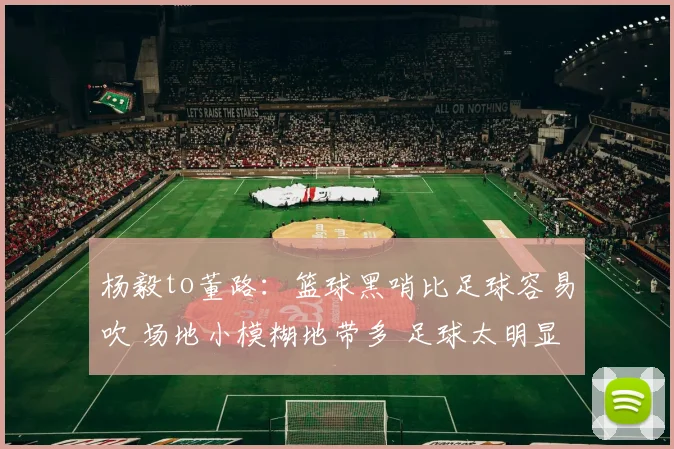 杨毅to董路:篮球黑哨比足球容易吹 场地小模糊地带多 足球太明显